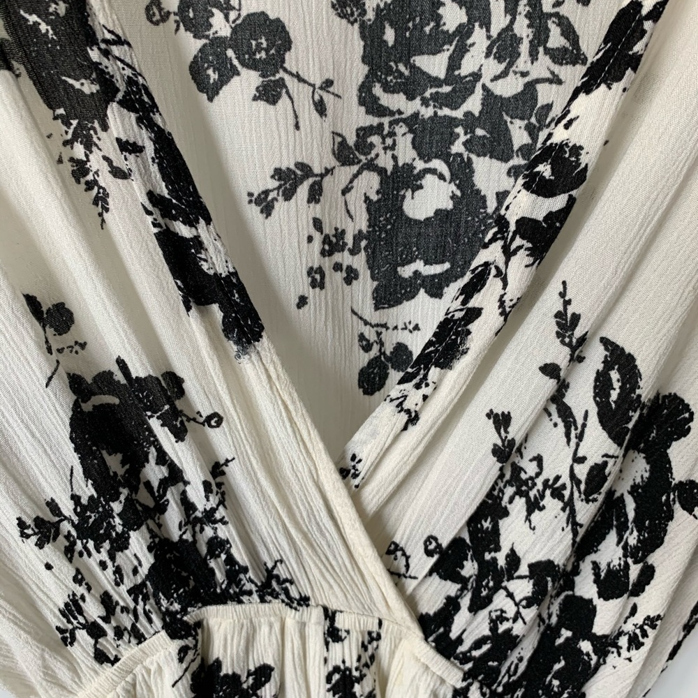 Floral B&W Romper